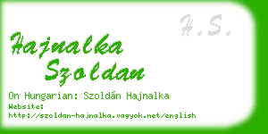 hajnalka szoldan business card