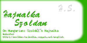 hajnalka szoldan business card